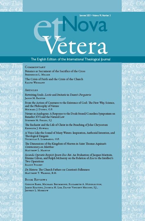 Nova et Vetera, Vol. 19, No. 3 (Summer 2021)