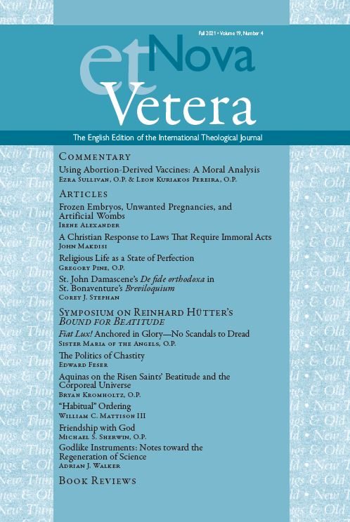 Nova et Vetera, Vol. 19, No. 4 (Fall 2021)